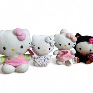Hello Kitty Stuffed Animal Collection - Pink, White, Black
